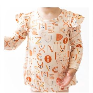 Posh Peanut | Long Sleeved Bubble Romper Alphabet Medley | NWT | 0-3 Months